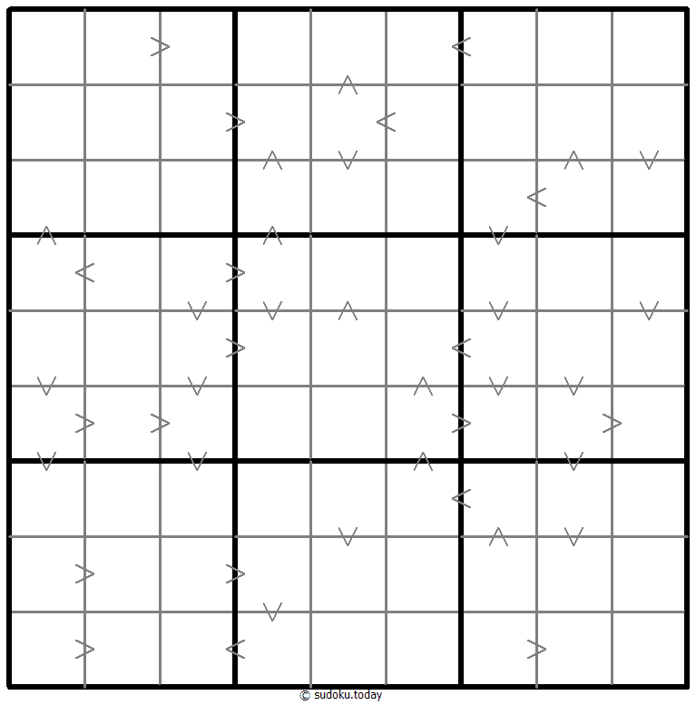 Greater Than Kropki Sudoku 25. November 2025