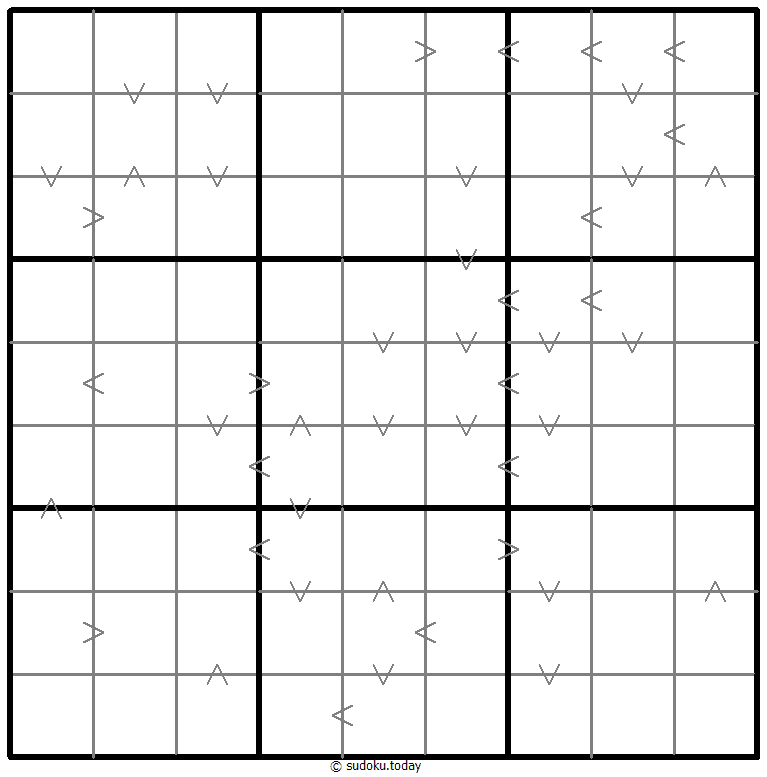 Greater Than Kropki Sudoku 06. Dezember 2025