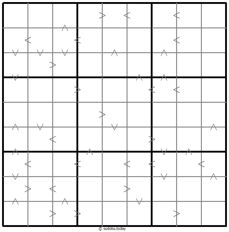 Greater Than Kropki Sudoku 16. Dezember 2025