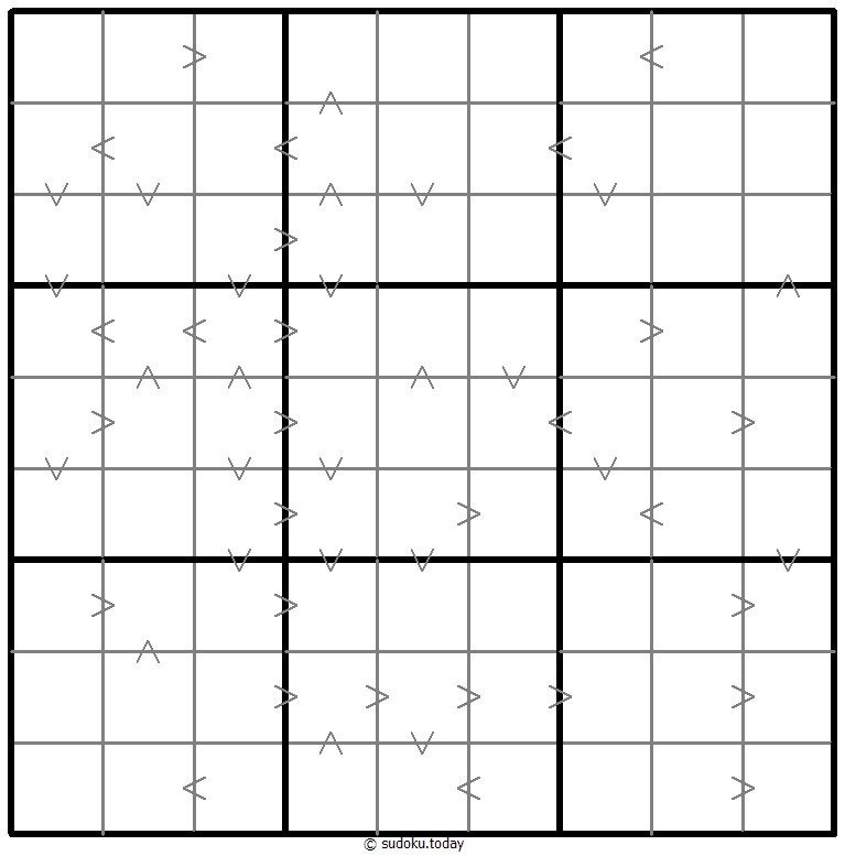 Greater Than Kropki Sudoku 18. Dezember 2025