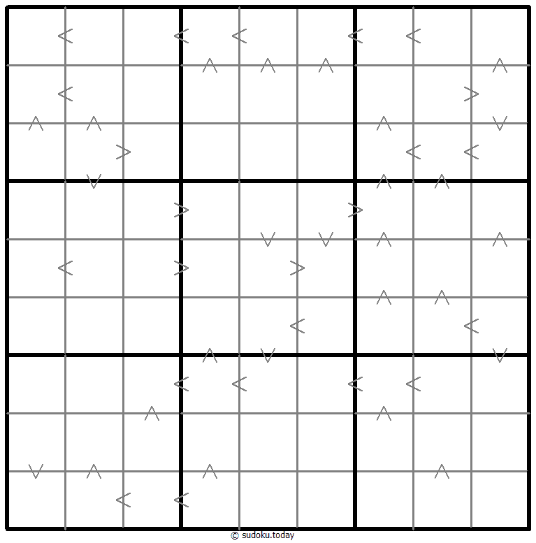 Greater Than Kropki Sudoku 23. Dezember 2025