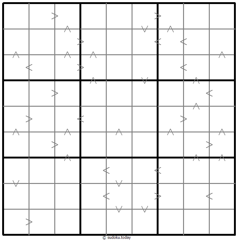 Greater Than Kropki Sudoku 02. Dezember 2025