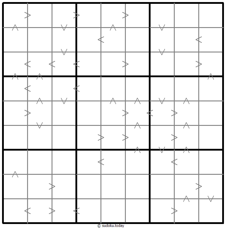 Greater Than Kropki Sudoku 07. Januar 2026