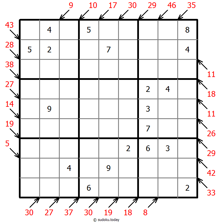 Little killer sudoku 08. November 2025