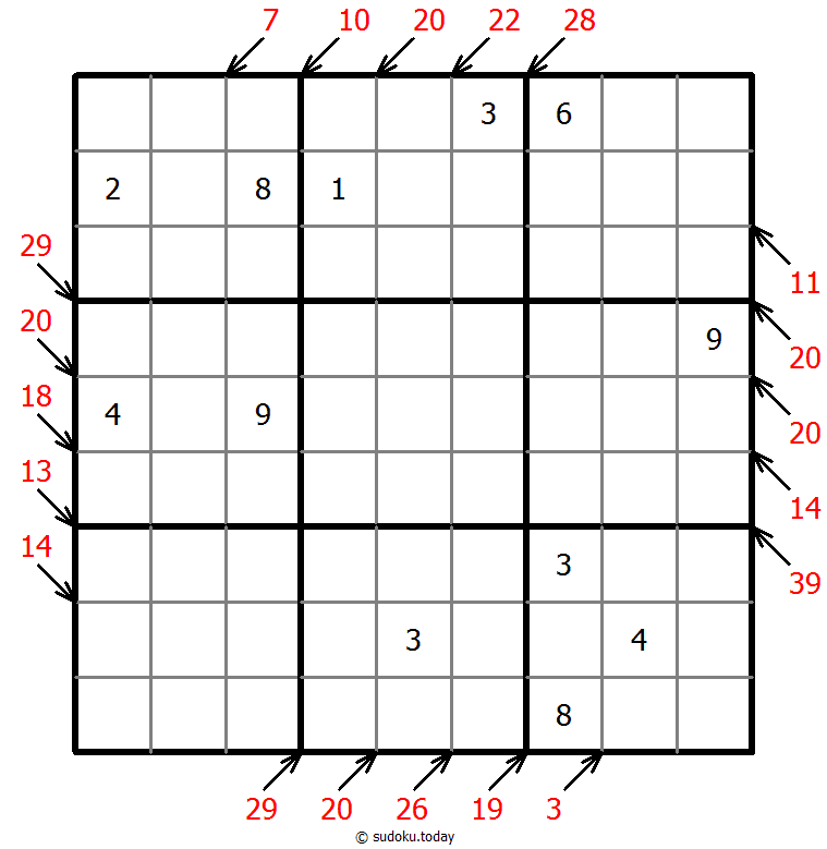 Little killer sudoku 09. November 2025