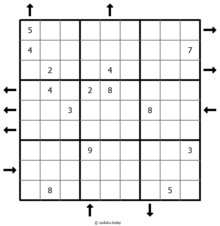 Aufwärts- und Abwärtssudoku #43973