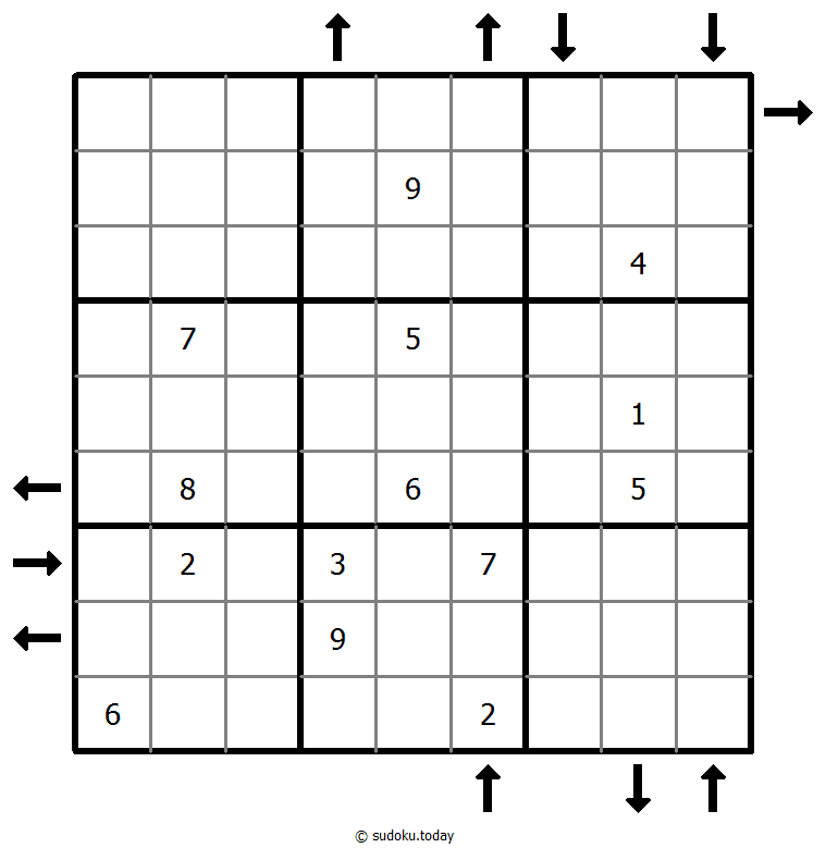Aufwärts- und Abwärtssudoku #43974