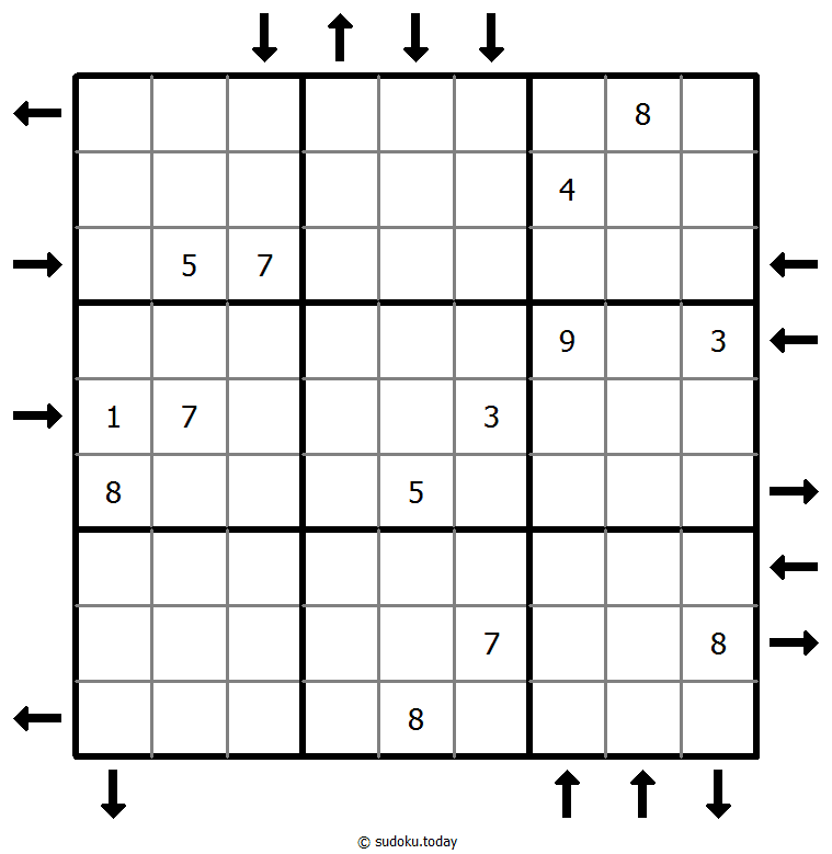 Aufwärts- und Abwärtssudoku #43977