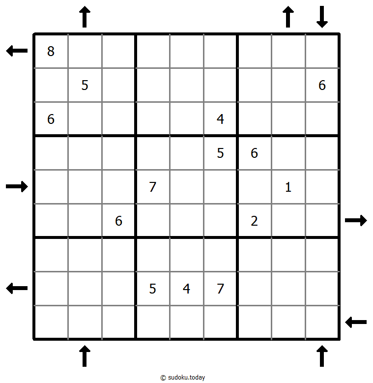 Aufwärts- und Abwärtssudoku #43981