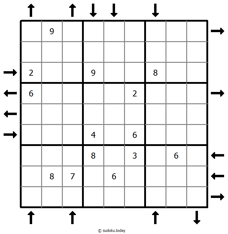 Aufwärts- und Abwärtssudoku #43983