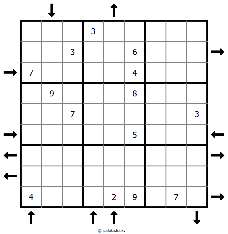 Aufwärts- und Abwärtssudoku #43985