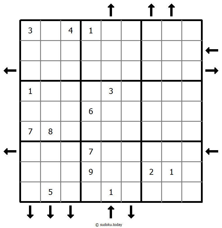 Aufwärts- und Abwärtssudoku #43989