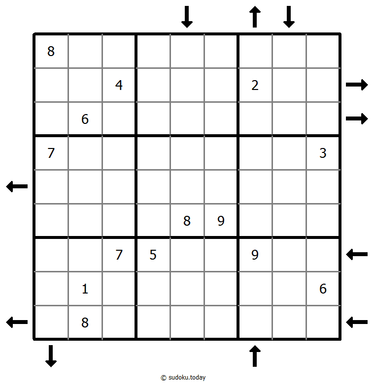 Aufwärts- und Abwärtssudoku #43994