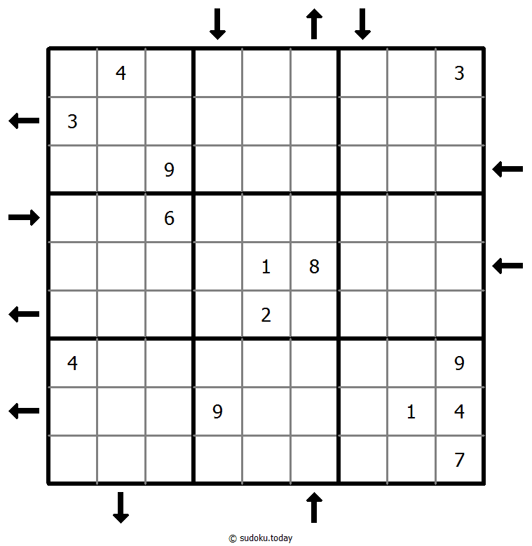 Aufwärts- und Abwärtssudoku #43998