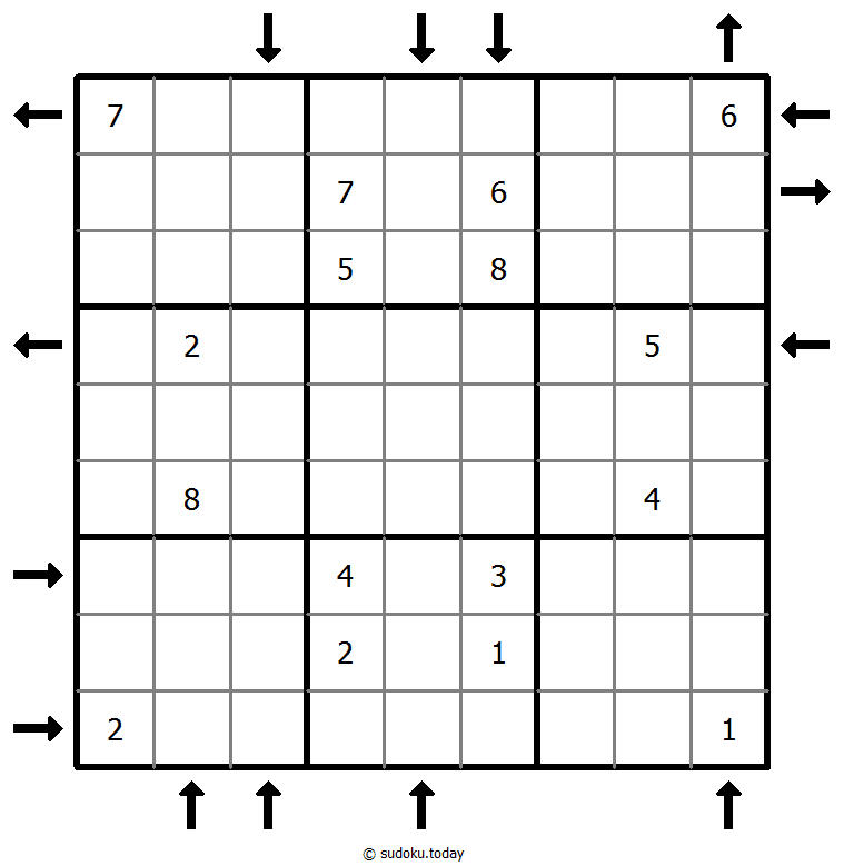 Aufwärts- und Abwärtssudoku #44238