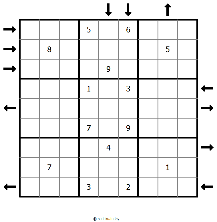 Aufwärts- und Abwärtssudoku #44254