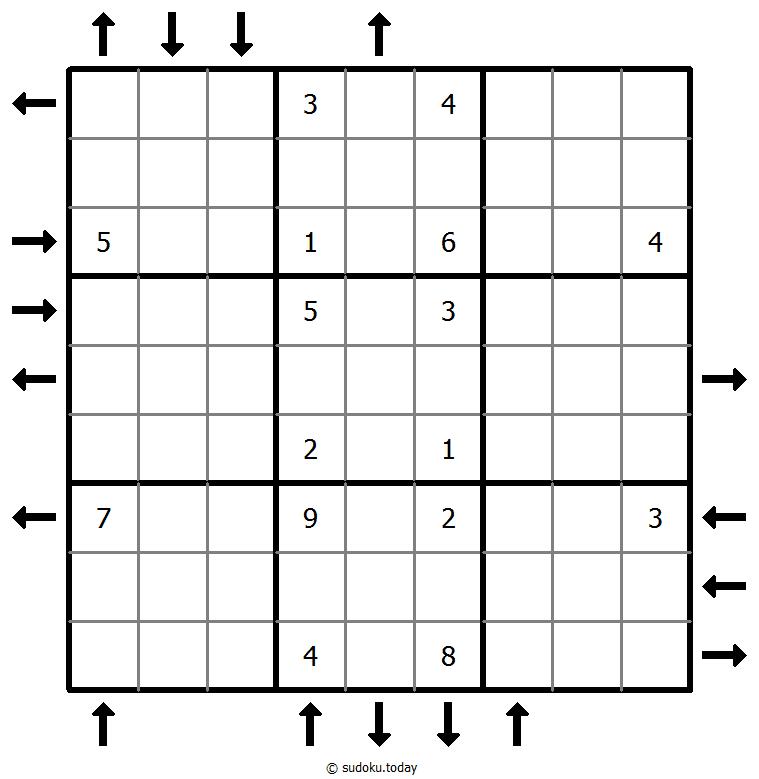 Aufwärts- und Abwärtssudoku