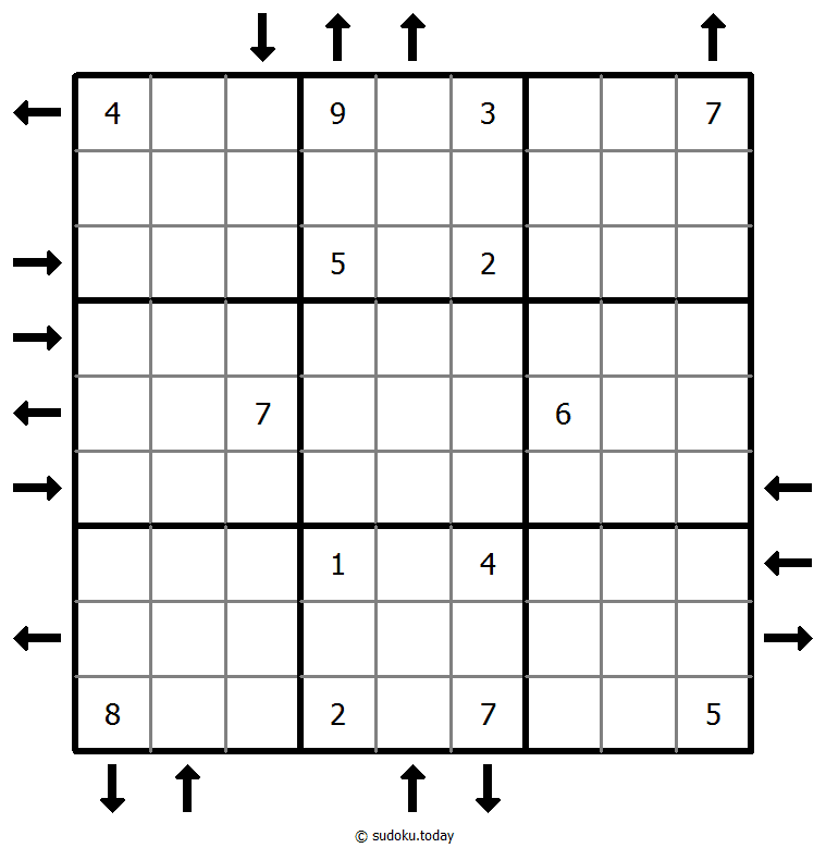 Aufwärts- und Abwärtssudoku #44349