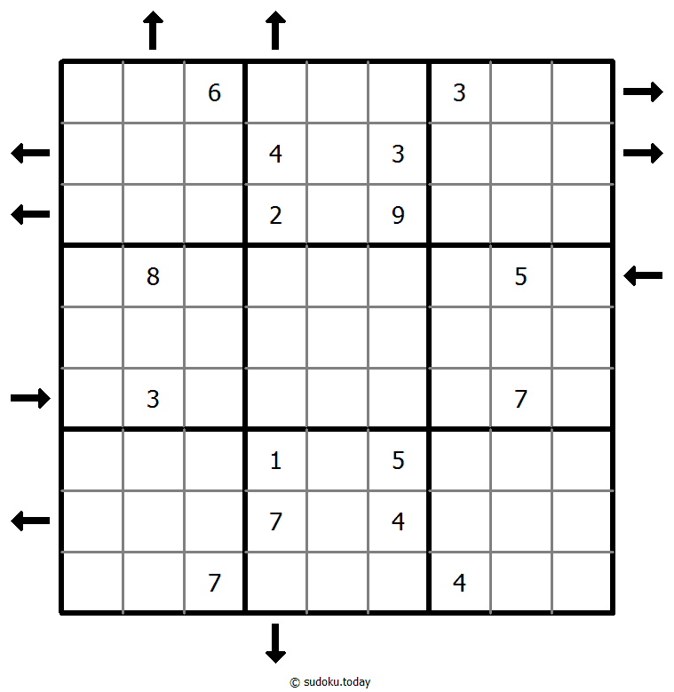 Aufwärts- und Abwärtssudoku