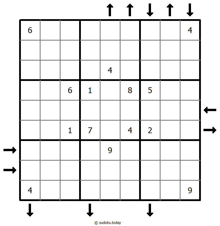 Aufwärts- und Abwärtssudoku