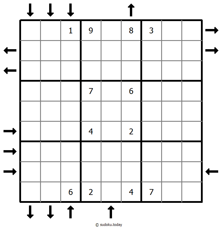 Aufwärts- und Abwärtssudoku #45055