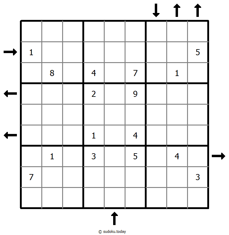 Aufwärts- und Abwärtssudoku #45446