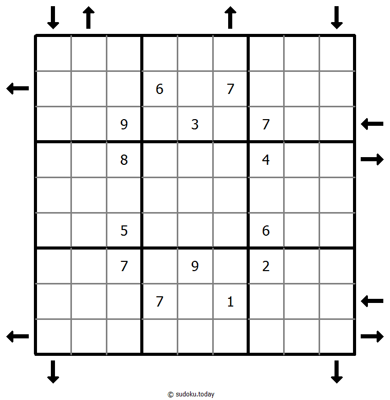 Aufwärts- und Abwärtssudoku