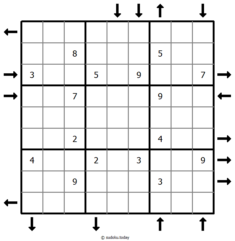 Aufwärts- und Abwärtssudoku