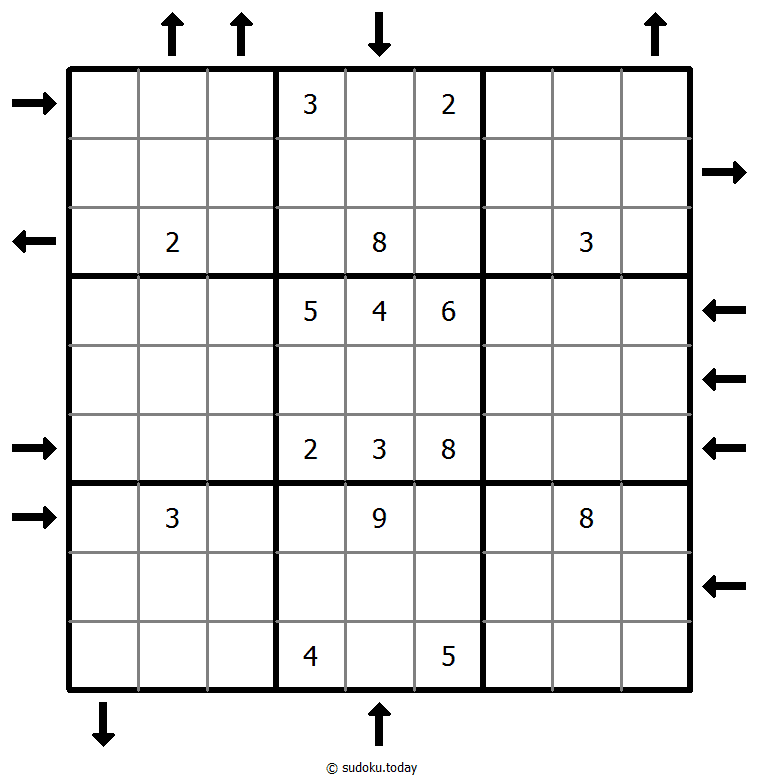 Aufwärts- und Abwärtssudoku #45669