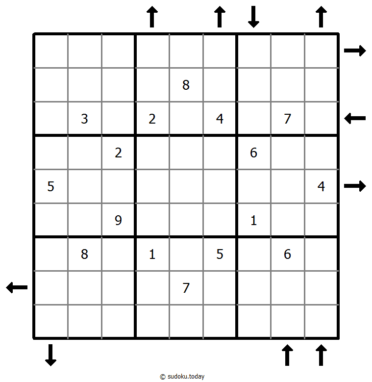 Aufwärts- und Abwärtssudoku