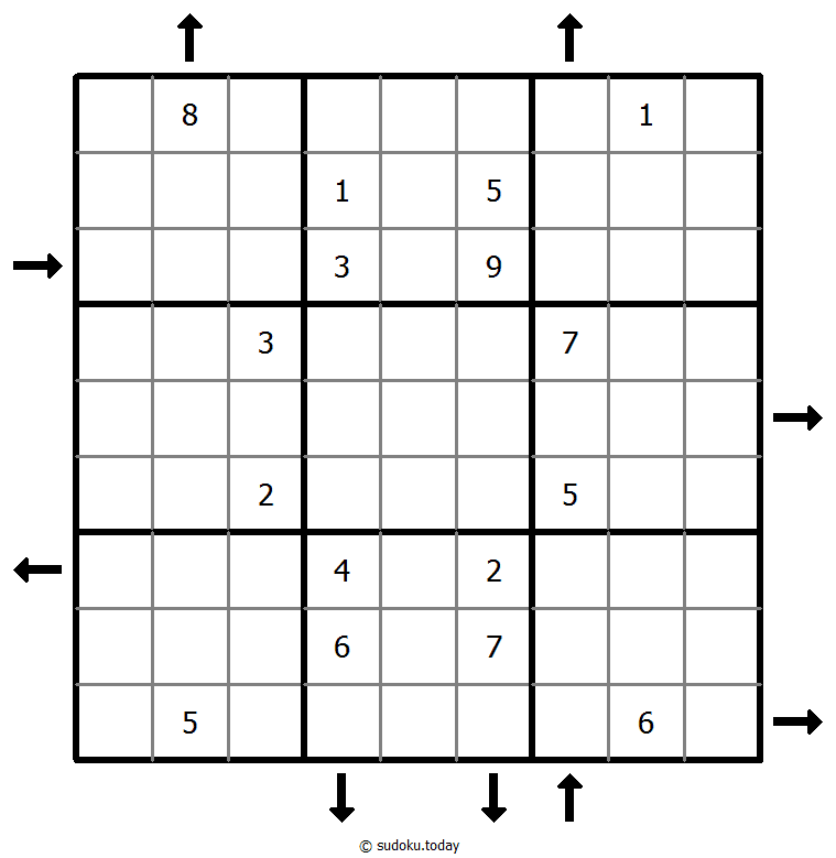 Aufwärts- und Abwärtssudoku #45699