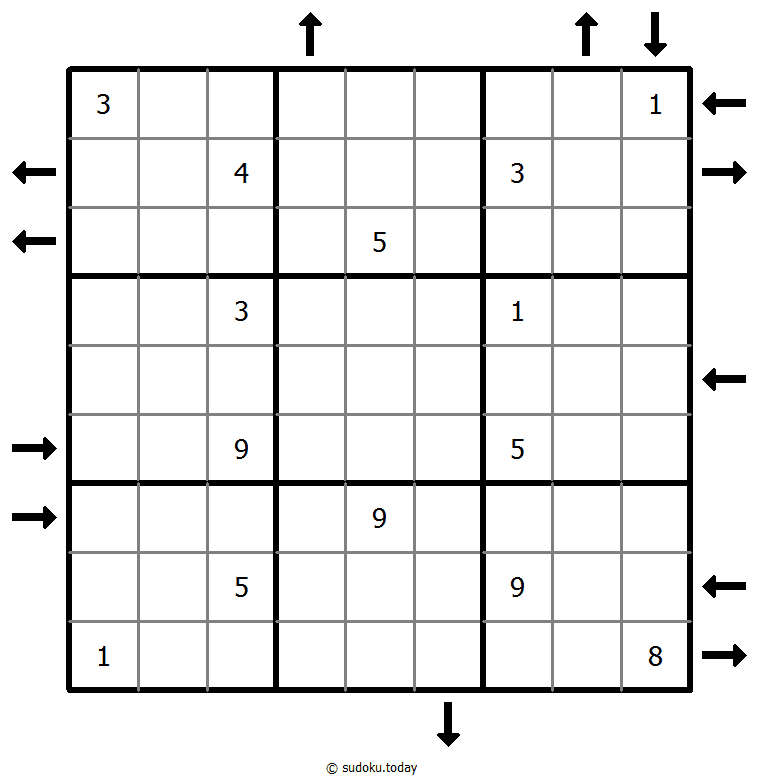 Aufwärts- und Abwärtssudoku