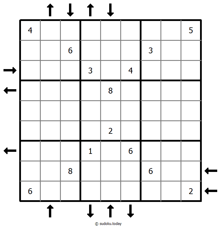Aufwärts- und Abwärtssudoku #45827