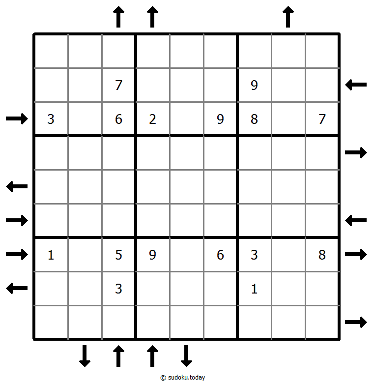 Aufwärts- und Abwärtssudoku #45850