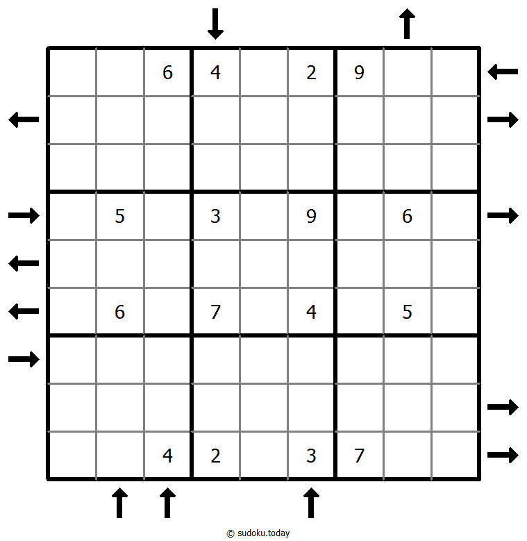 Aufwärts- und Abwärtssudoku #45887