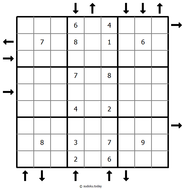 Aufwärts- und Abwärtssudoku #45895