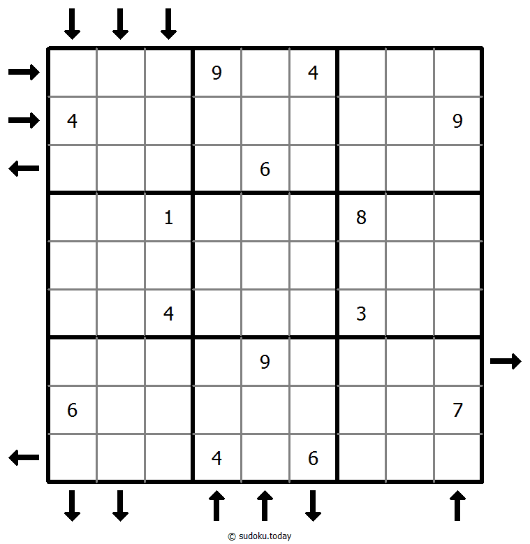 Aufwärts- und Abwärtssudoku #45903