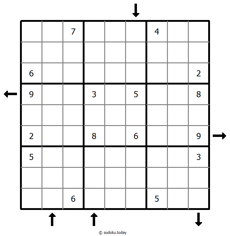Aufwärts- und Abwärtssudoku