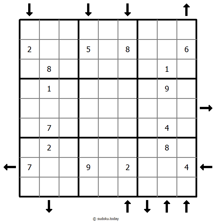 Aufwärts- und Abwärtssudoku