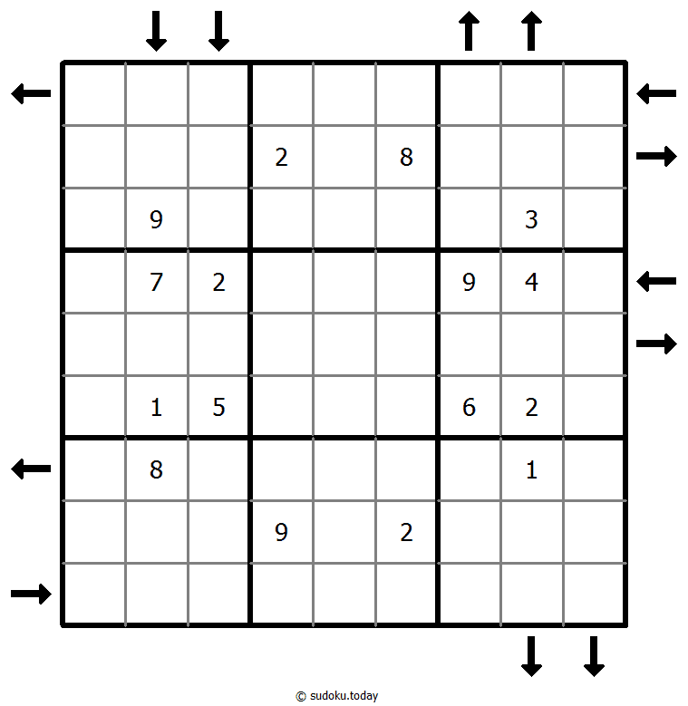 Aufwärts- und Abwärtssudoku #45909