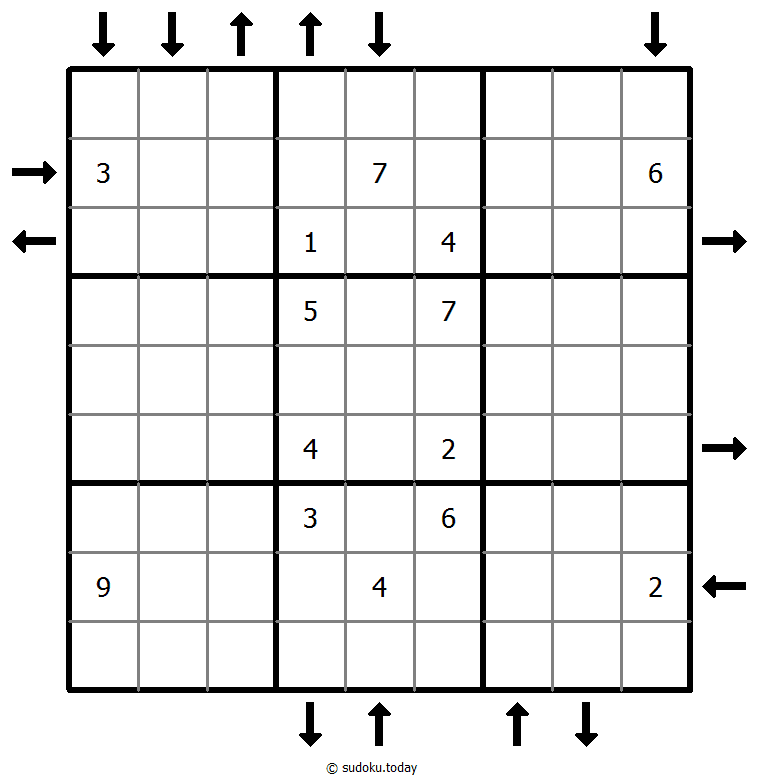 Aufwärts- und Abwärtssudoku #45912