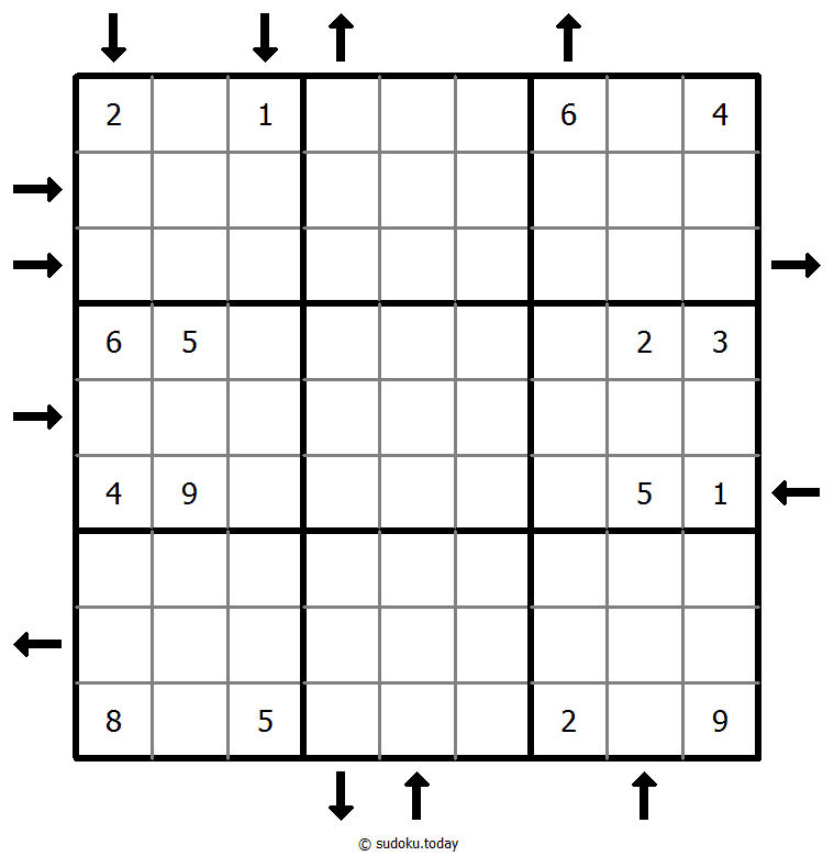 Aufwärts- und Abwärtssudoku #45913
