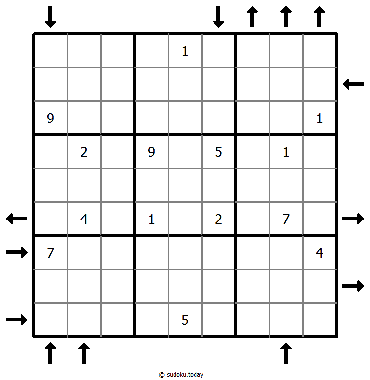 Aufwärts- und Abwärtssudoku #45919