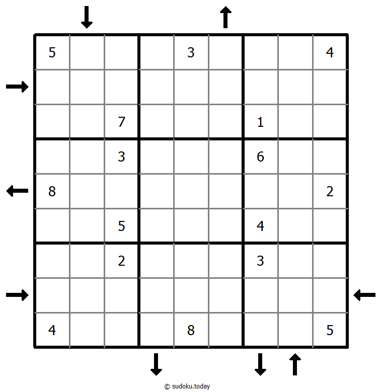 Aufwärts- und Abwärtssudoku #45920