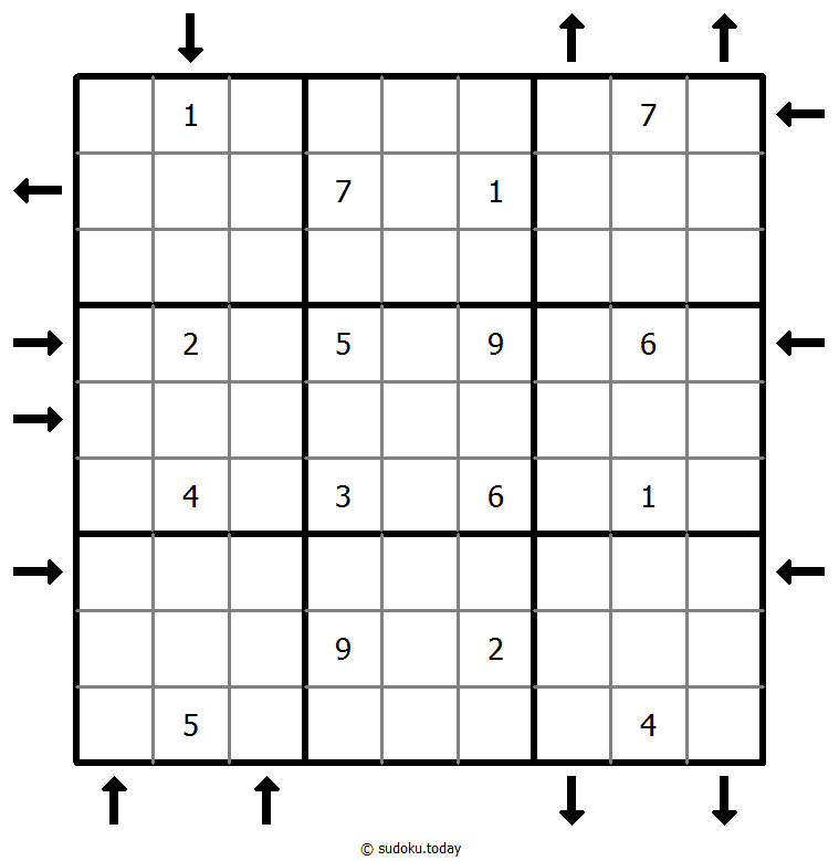 Aufwärts- und Abwärtssudoku #45921