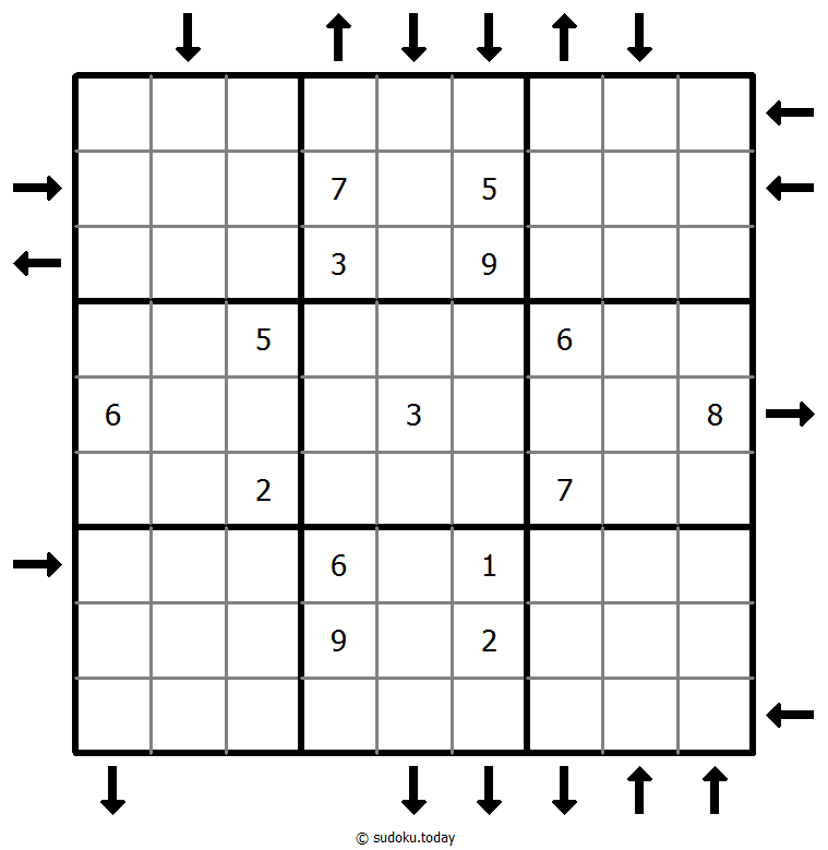 Aufwärts- und Abwärtssudoku #45929