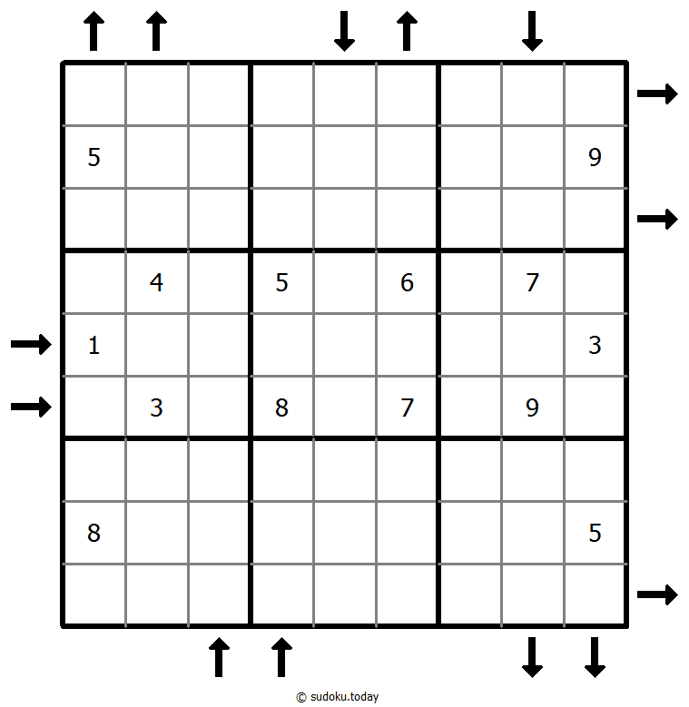 Aufwärts- und Abwärtssudoku #45935