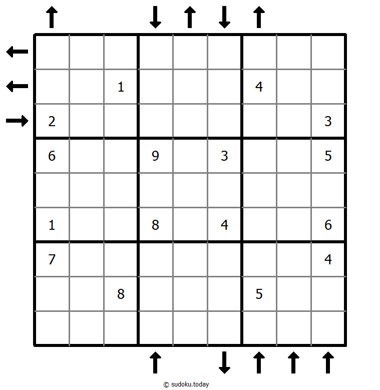 Aufwärts- und Abwärtssudoku #45936