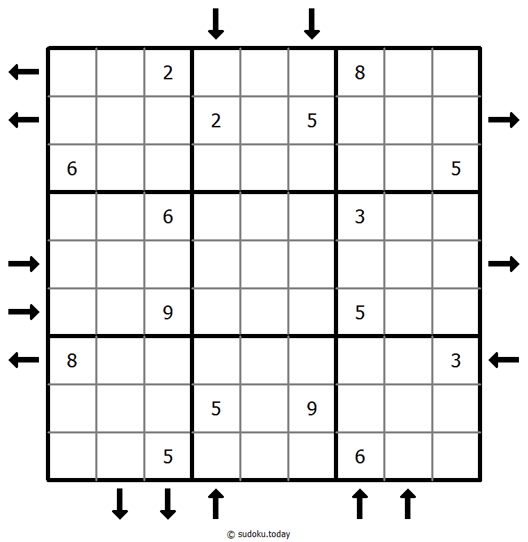 Aufwärts- und Abwärtssudoku #45939