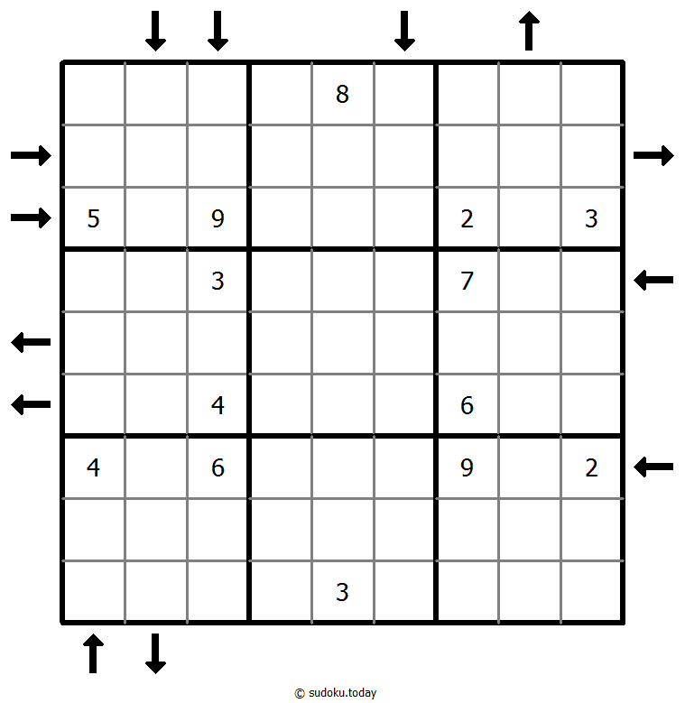 Aufwärts- und Abwärtssudoku #45942